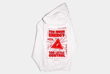 MUCH ENERGY Hoodies White/Red