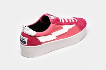 Platform Sneakers Doublethunder Cherry Back Perspective