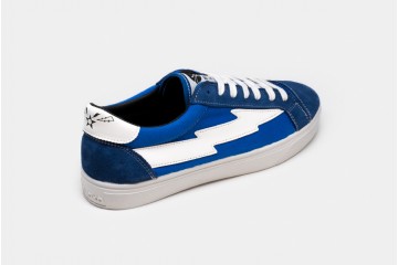 Casual Sneaker Thunderbolt Blue Back Perspective
