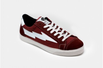 Sneakers Thunderbolt Bordeaux Front Perspective