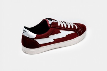 Casual Sneaker Thunderbolt Bordeaux Back Perspective