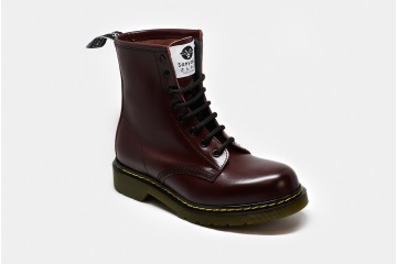 Leather Boot Hinode Bordeaux Front Perspective