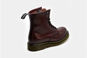 Leather Boot Hinode Bordeaux Back Perspective