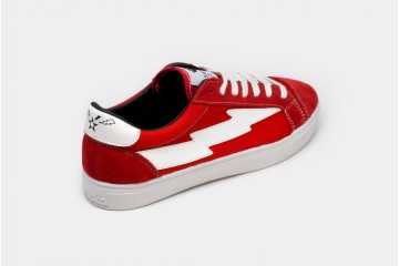 Casual Sneaker Thunderbolt Red Back Perspective
