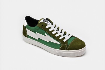 Sneakers Thunderbolt Dark Green Front Perspective
