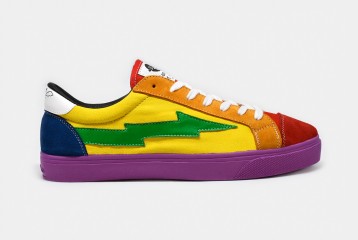 Cool Sneakers Thunderbolt Rainbow Side