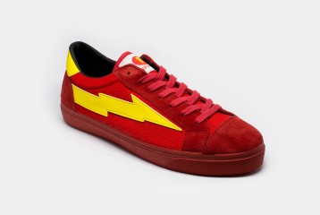 Casual Sneakers Thunderbolt Red Front Perspective